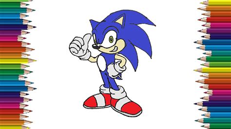 How To Draw A Sonic The Hedgehog Easy Sonic Drawing Step By Step For Kids