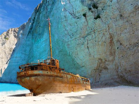 Navagio Or Shipwreck Beach Zakynthos Island Greece The Last Name