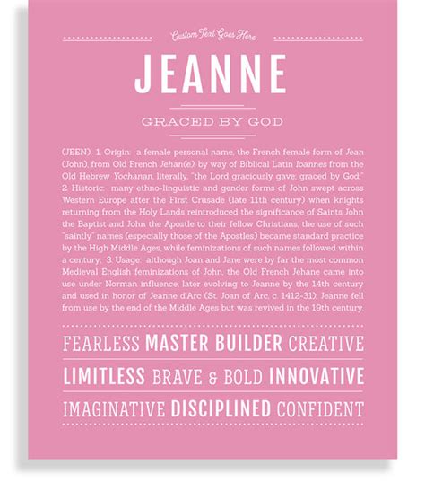 Jeanne Name Art Print