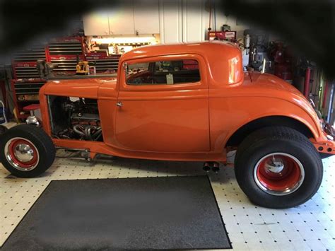 Orange Classic 1932 Ford 3 Window Coupe Hot Rod Street Rod Hot Rods For Sale