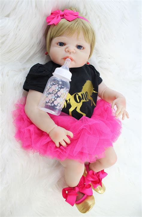 55cm Full Silicone Reborn Baby Doll Toy 22 Soft Vinyl Newborn