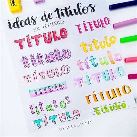 Tipos De Titulos Estilos De Letras Titulos Bonitos Para Images And