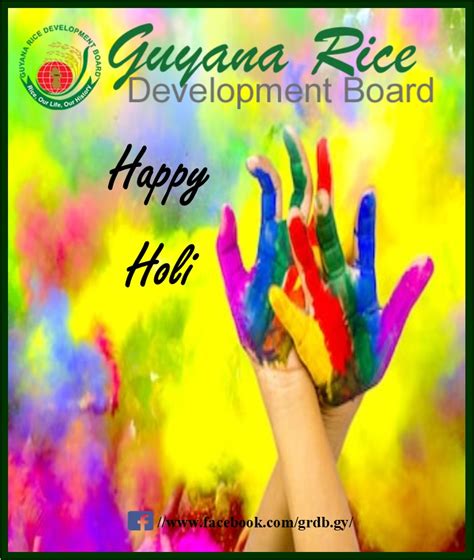 Happy Holi From The Management And Staff Of Grdb Guyana Rice