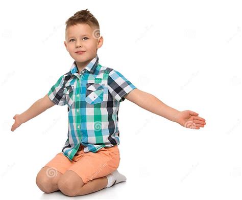 The Boy Is On His Knees Stock Photo Image Of Caucasian 72950720