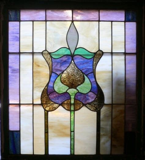 Gorgeous Antique American Stained Glass Window For Sale