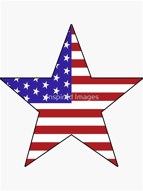 Usa American Flag Star Sticker For Sale By Imagemonkey Redbubble