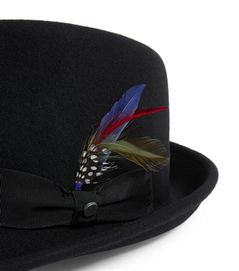 Stetson Black Wool Trilby Hat Harrods Uk