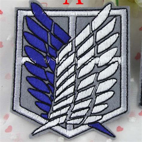 Cartoon Iron On Anime Attack On Titan Embroidered Clothes Patch For