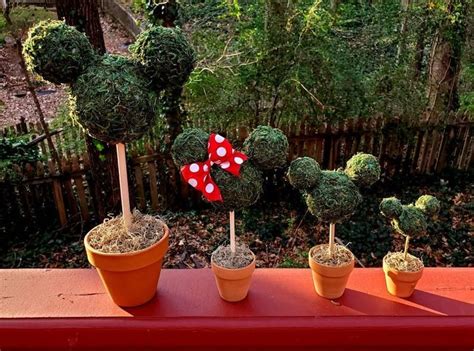 Disney Topiary Mickey Mouse Andminnie Mouse Topiaries For Etsy Disney