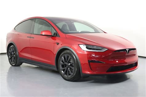 Used 2022 Tesla Model X Plaid Red Awd 4 Dr Suv 907263 Luxury Lease