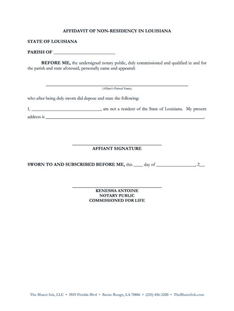 Petitioner's affidavit article 103.doc use this form to attach to the divorce petition when filing for divorce in louisiana. Affidavit Non Residency - Fill Online, Printable, Fillable ...
