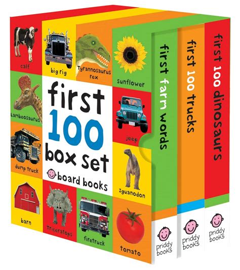 First 100 3 Board Book Box Set First Farm Words First 100 Trucks