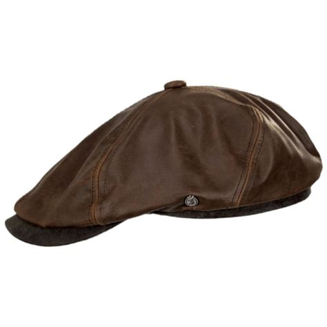 Jaxon Hats Leather Suede Newsboy Cap Newsboy Caps