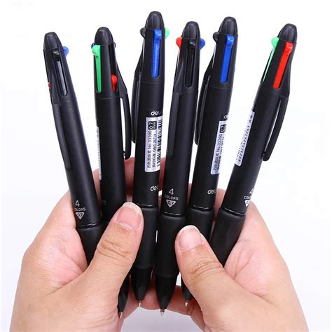 Multicolor Pens 4 In 1 Retractable Ballpoint Pens 4 Vivid Colors Ball