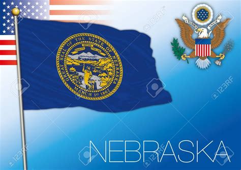 Nebraska Federal State Flag United States Nebraska Bandiera Stati