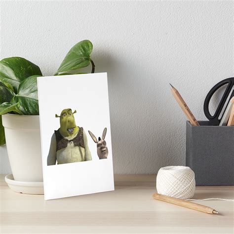 Cursed Shrek And Donkey Art Board Print By Chardesigns Redbubble