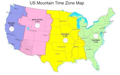 Mountain Daylight Time In Us Now Mdt Now Us Time Zones Map