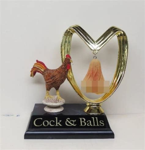 Funny Trophy Rooster Cock And Balls Youve Got Balls Funny Trophy Aww