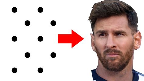 Messi Drawing From 10 Dots Easy Lionel Messi Drawing Easy How To