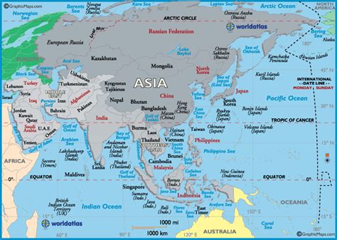 How Is The Border Between Europe And Asia Defined Asia Map Asia