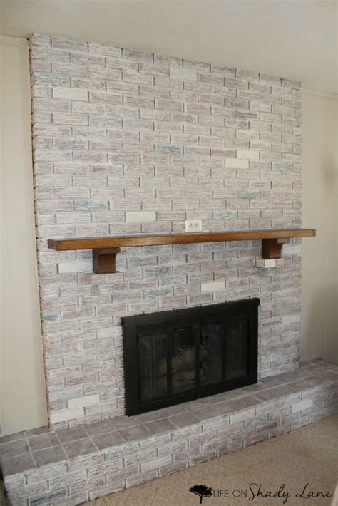 How To Whitewash A Brick Fireplace Brick Fireplace Makeover White