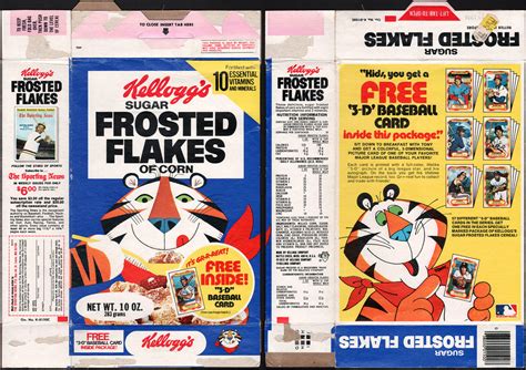Kelloggs Frosted Flakes Cereal Box Free 3 D Baseball Ca Flickr
