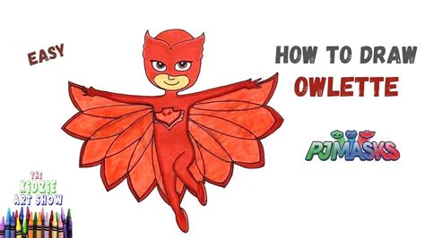 How To Draw Owlette From Pj Masks Step By Step Easy Drawing Tutorial