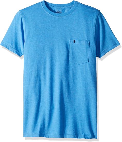 Izod Mens Saltwater Short Sleeve Solid T Shirt With Pocket Blue