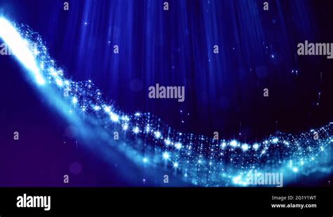 Loopable Abstract Particle Background With Depth Of Field Glow