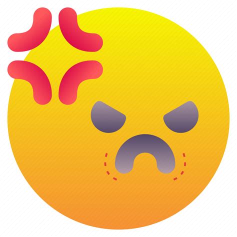 Angry Face Emoticon Emoji Anger Icon Download On Iconfinder