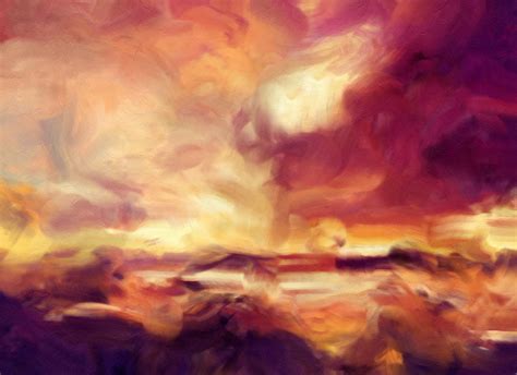 Sky Fire Abstract Realism Painting By Georgiana Romanovna