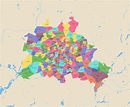 Berlin Postleitzahlen Karte - AtlasBig.com