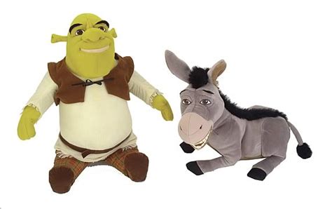 Shrek 2 Wise Crackin Shrek And Donkey Hasbro Shrek Plush At