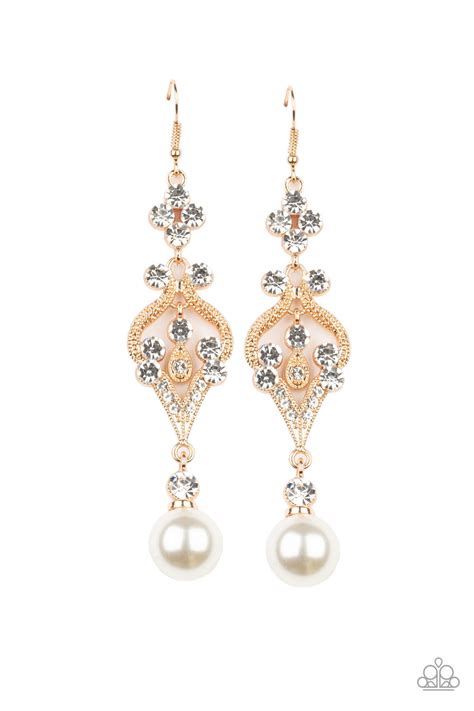 Elegantly Extravagant Gold Paparazzi Earrings Jewelryblingthing