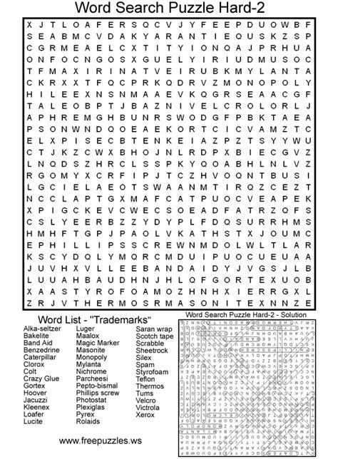 Difficult Word Searches For Adults Printable Hard Printable Word