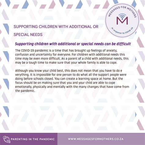 Supporting Children With Additional Needs Messages For Mothers