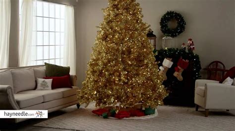 Classic Champagne Gold Full Pre Lit Christmas Tree Product Review