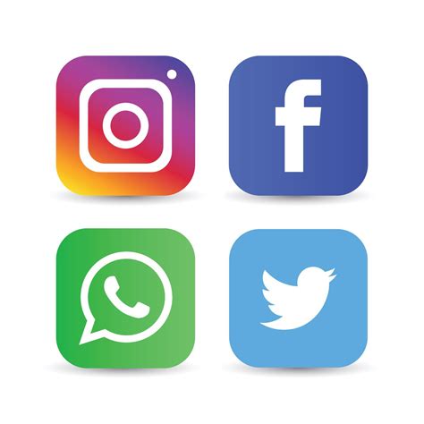 Social Media Facebook Instagram Logos Social Media Icons Black And