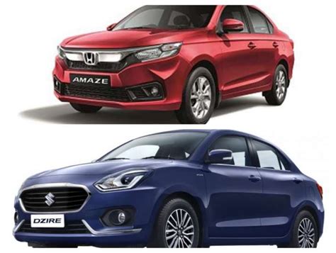 Comparison Of Honda Amaze Vs Maruti Swift Dzire Facelift