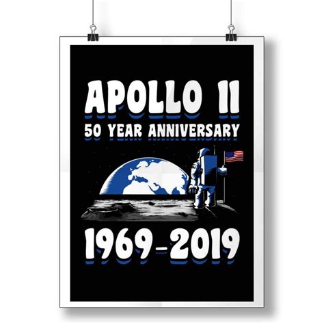 Apollo 11 50th Year Anniversary Poster Poster Art Design