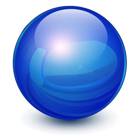 Blue Sphere 3d Shiny Icon Stock Vector Illustration Of Glossy 197943143