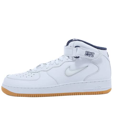 nike air force 1 mid qs white and midnight navy end nz