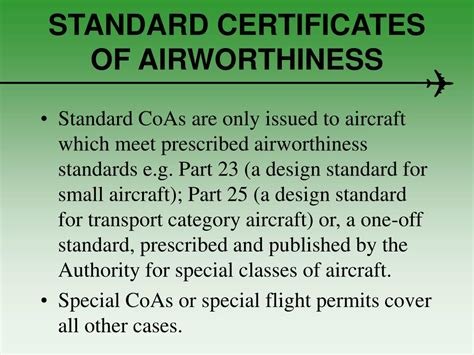 Ppt Standard Certificate Of Airworthiness Powerpoint Presentation