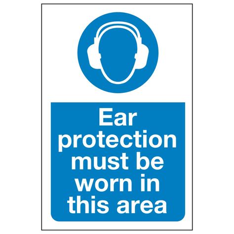 Available in aluminium, rigid plastic and self adhesive vinyl (polycarbonate on request) to suit your needs. Ear protection must be worn in this area (DOUBLE SIDED ...