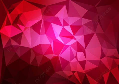 Low Polygonal Triangle Gradient Red Background Stereoscopic Depth