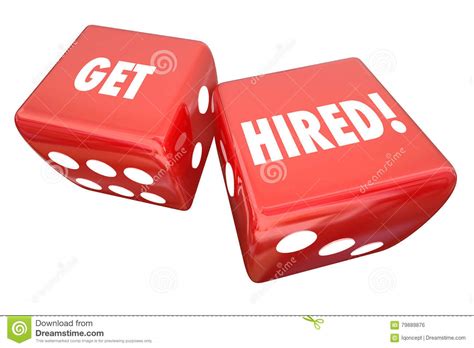 Get Hired Roll Dice Take Chance Career Job Stock Illustration