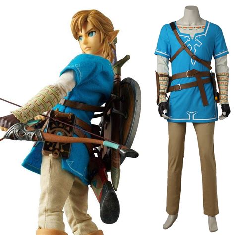 The Legend Of Zelda Breath Of The Wild Link Cosplay Costume Outfit
