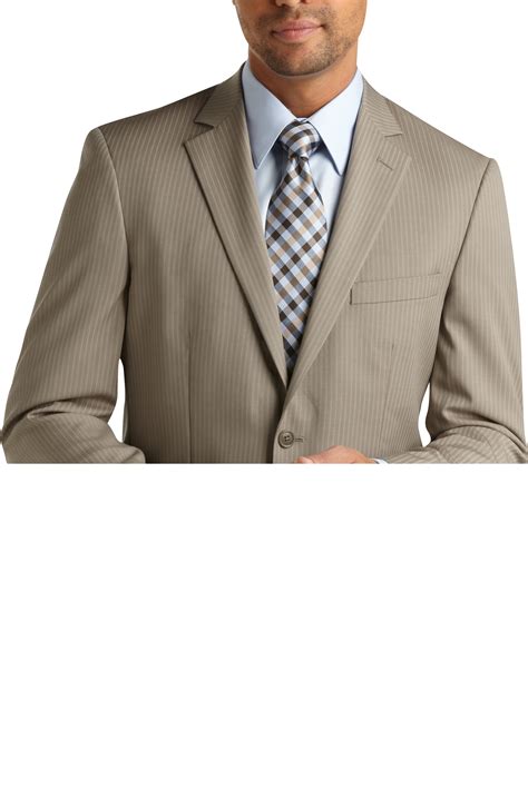 Pronto Uomo Tan Multistripe Modern Fit Suit - Men's Suits | Men's Wearhouse