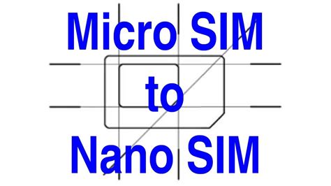First was the micro sim standard which was commonly used by android smartphones a couple of years ago. Micro SIM to Nano SIM - YouTube