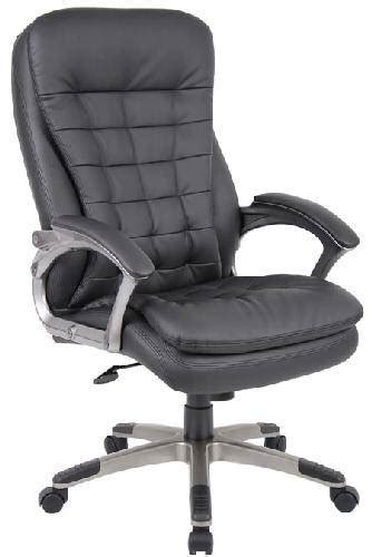 Boss Office Products B9331 High Back Executive Chair With Pewter